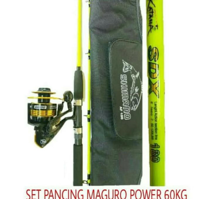 Set Pancing Laut Terbaru Maguro Avengers Joran Fiber 180 Kekuatan 60kg "HARGA PROMO"
