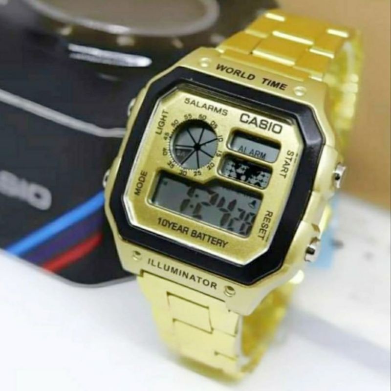ILUMINATOR JAM TANGAN CASIO JAM TANGAN PRIA ANTI AIR BISA BAYAR DITEMPAT JAM TANGAN CASIO AE1200