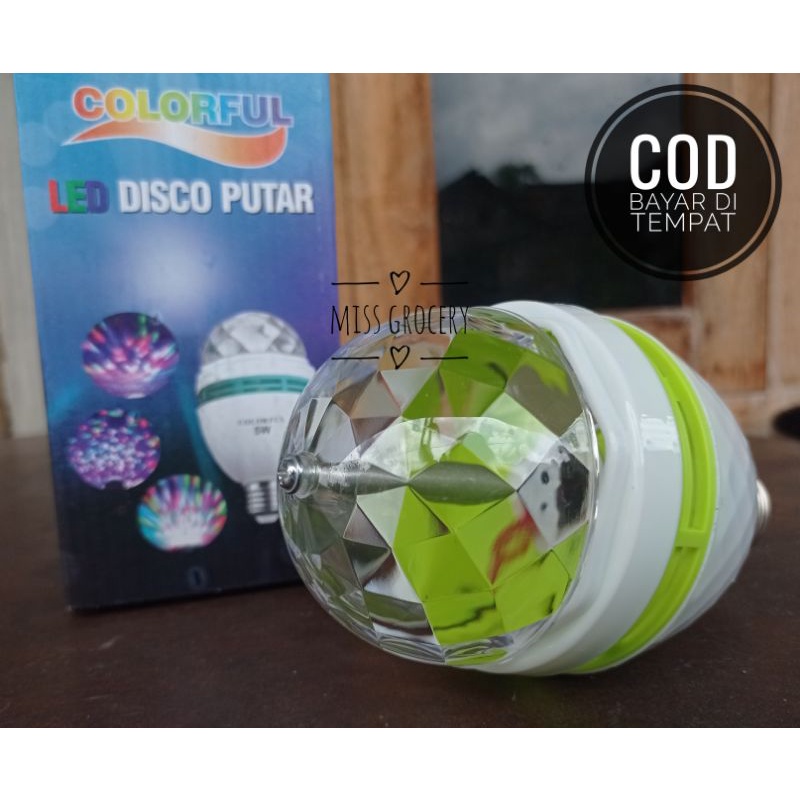 Lampu Disco Led Fitting Tumbler Mini Otomatis Warna Warni Rgb