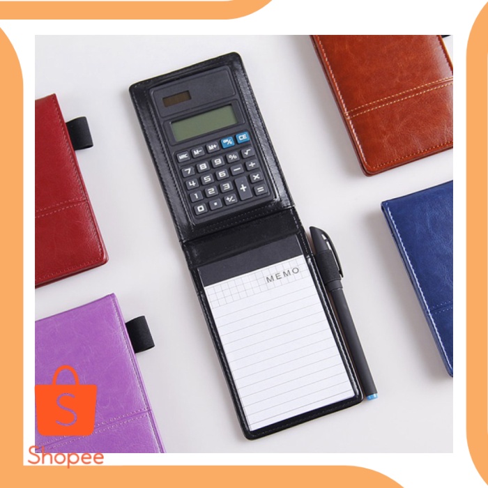 

Buku Agenda Catatan Binder Notebook Planner Kulit Kalkulator Black pe