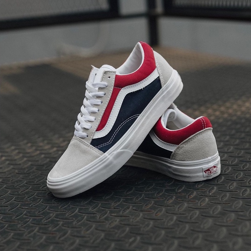 Jual Vans Old Skool Retro Block Pepsi Original Shopee Indonesia