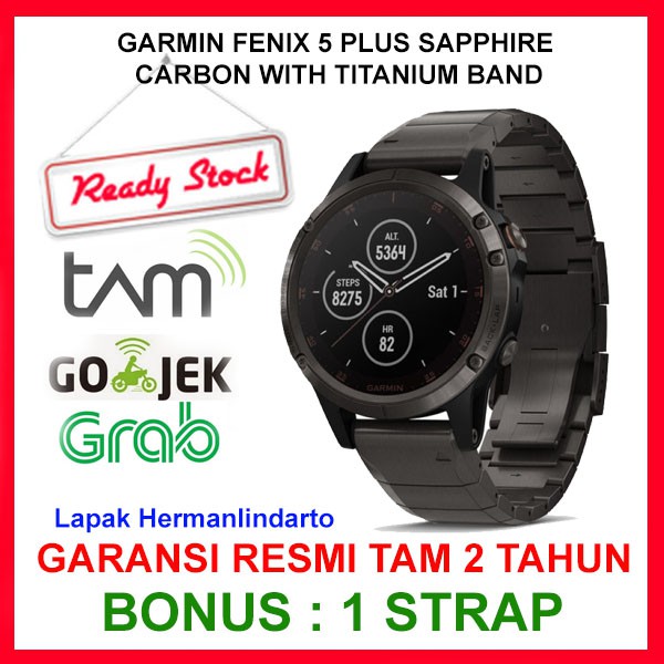 garmin fenix 5 plus sapphire carbon titanium dlc