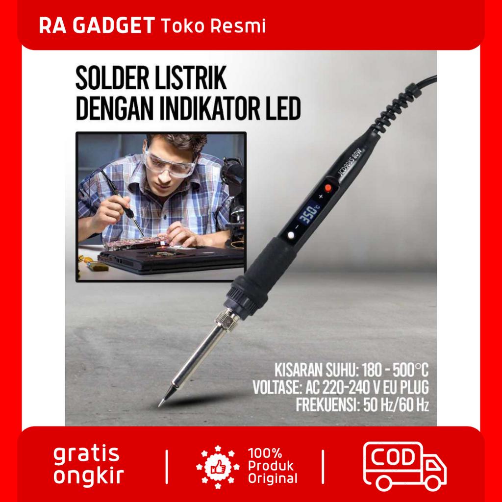 Electric Solder LCD Soldering Iron 80W 220V / Alat Solder Soldering Patri Listrik Blower Goot Mini H