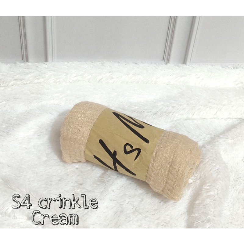 [COD] PASHMINA CRINKLE / CRINGKLE KUSUT /CRINGKLE RAWIS / HIJAB SHAWL PREMIUM RAWIS negro-SEGIEMPAT-CREAM