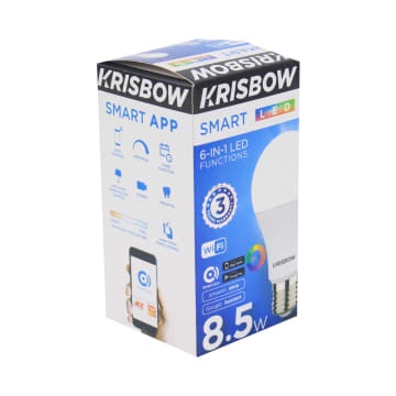 Krisbow Bohlam Smart Led 8.5 W Rgbcw - Multi Color