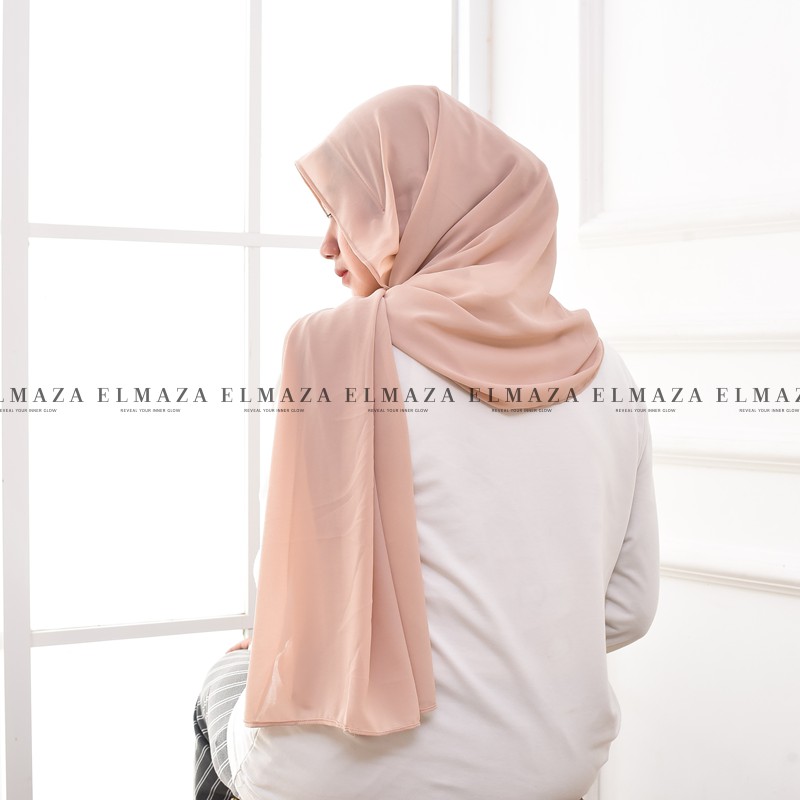 TRENDING Hijab Pashmina New Normal Pashmina Instan Instant Tanpa Pentul Lubang Telinga & Earphone By Elmaza Part 1-8