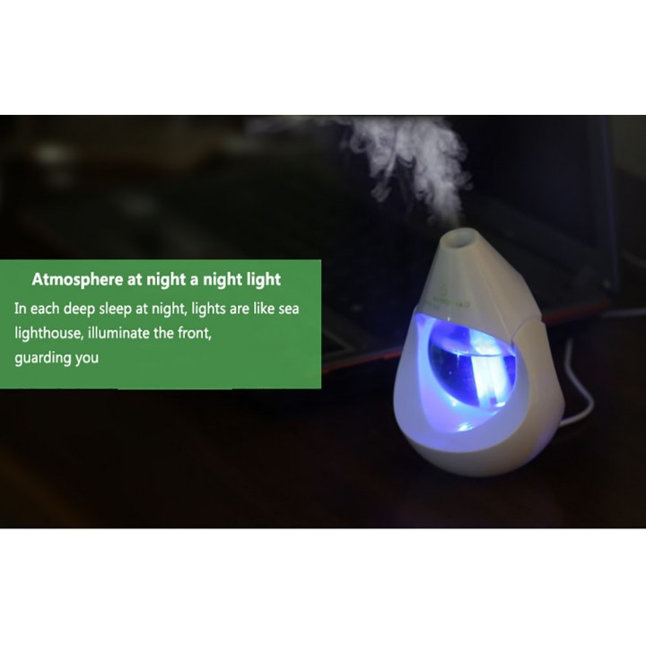 U03 - USB Humidifier Car Night Light 330 Degree Rotation 128ML White