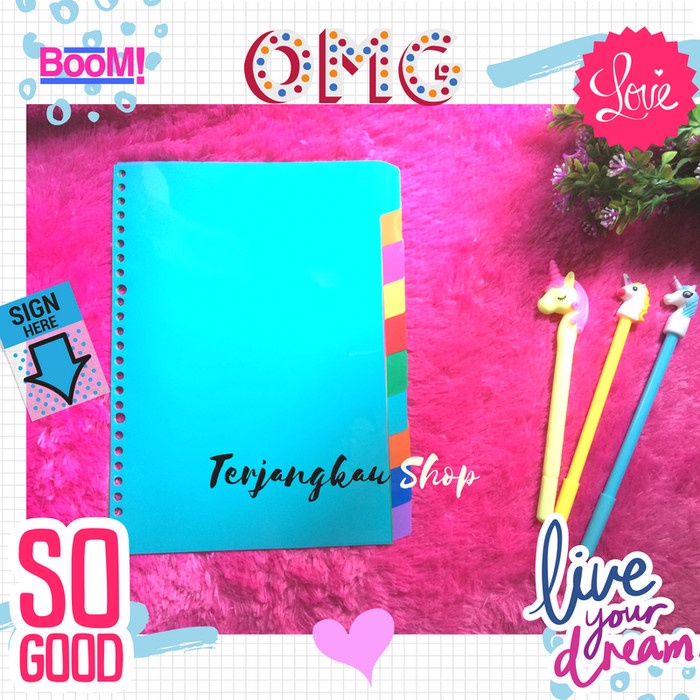 

ORGANIZER-DOCUMENT- PEMBATAS BINDER / FILE 20 RING (ISI 10 LEMBAR) -DOCUMENT-ORGANIZER.