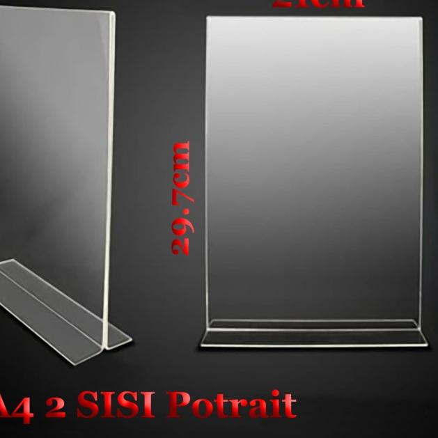 

[HoY㊍] Acrylic Brosur A4 2 sisi Potrait - Akrilik Tempat Tent Card Meja |Pasti dikirim