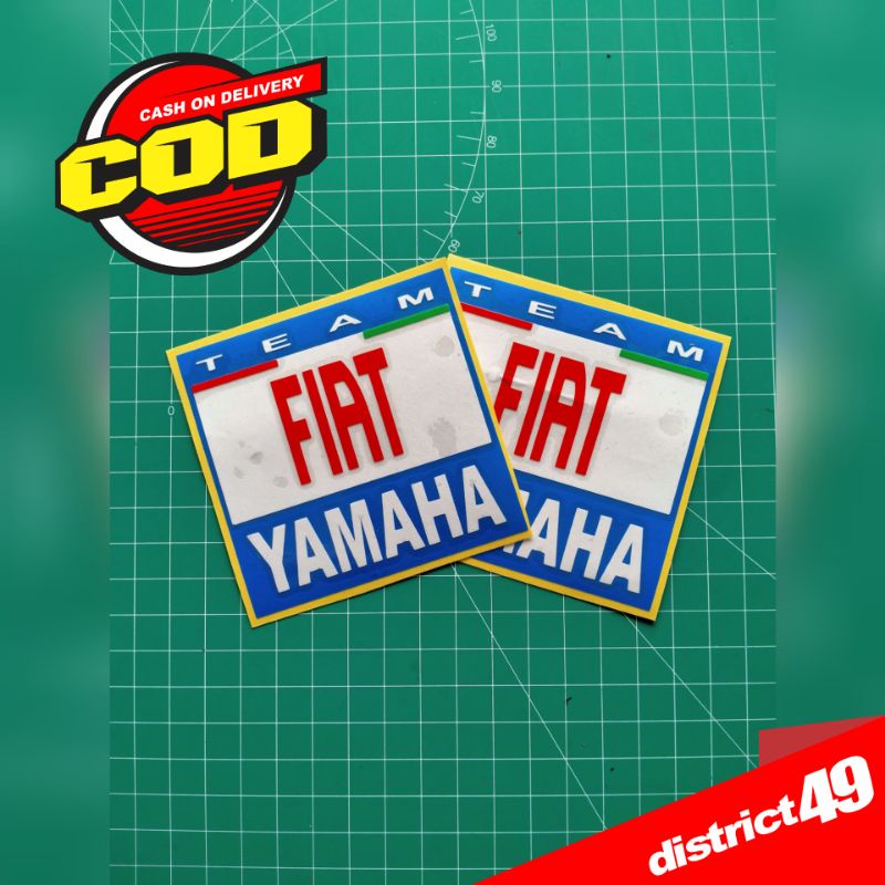 Cutting sticker - Stiker cutting Team FIAT Yamaha - Stiker Team FIAT Yamaha - Stiker Motor Mobil dan