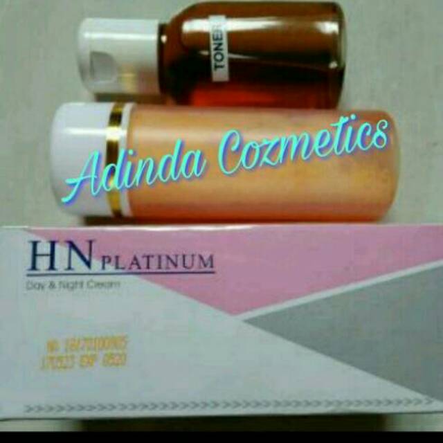 (Paket lengkap) Cream/krim/crem Hn platinum Original bpom 1 paket + sabun cair dan toner 15gr