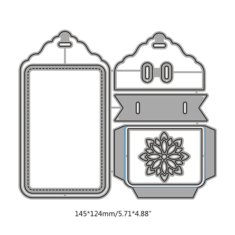 Zzz Cetakan Stensil Cutting Dies Motif Label Natal Bahan Metal Untuk Scrapbook Craft DIY