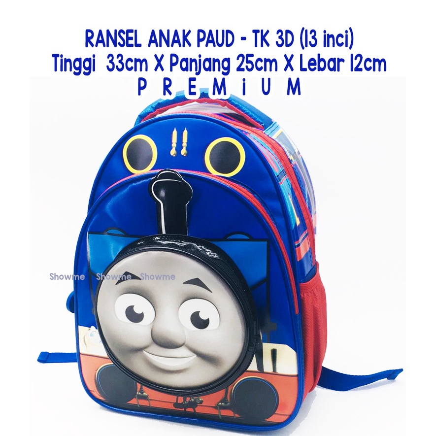 Showme Tas Ransel Anak Sekolah PAUD - TK - Playgroup 3D THOMAS AND FRIENDS LOCO