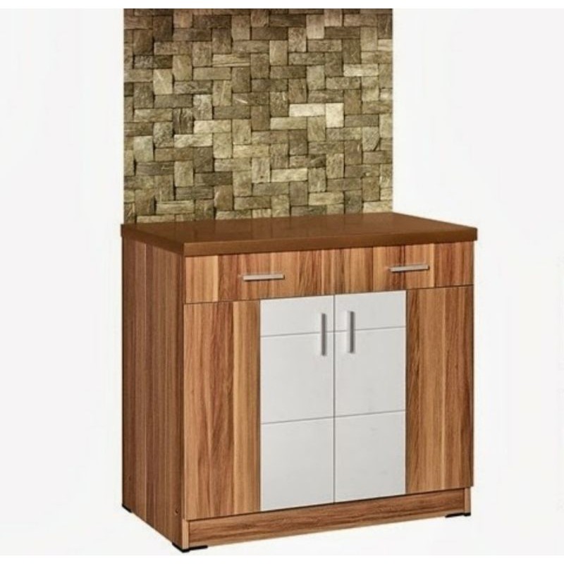 RAK PIRING LEMARI GANTUNG DAPUR LACI SENDOK 2 PINTU MEJA DAPUR