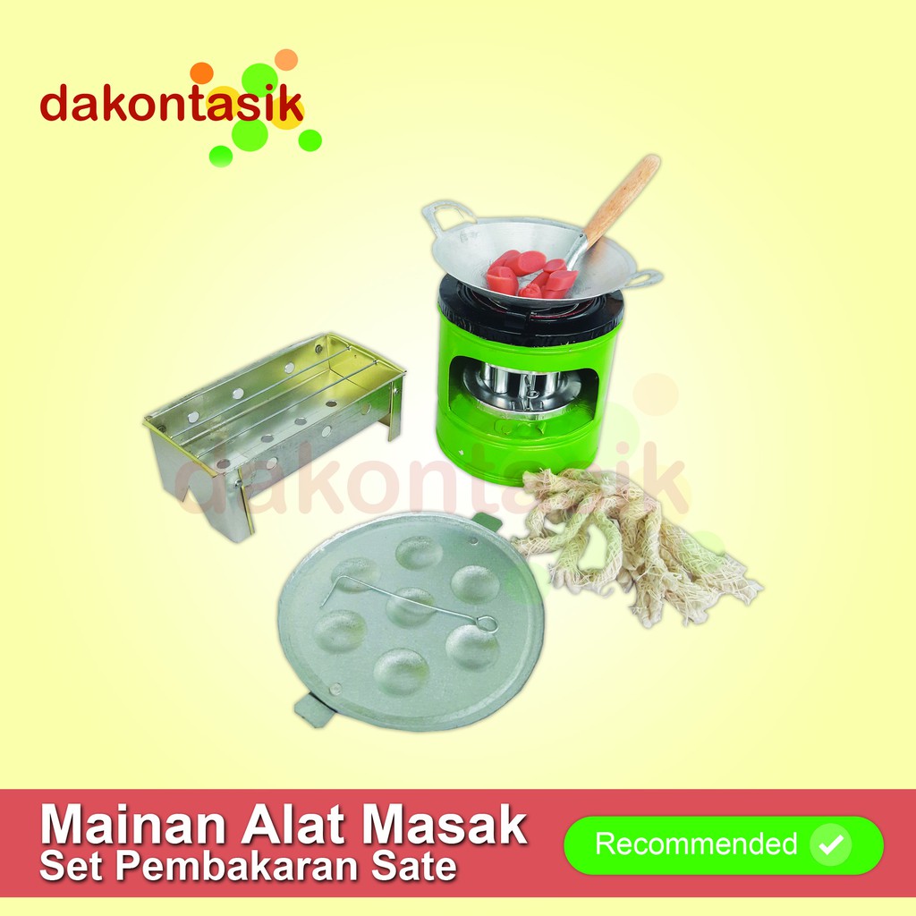 Alat Masak Mainan Anak-anak 1 Set Kompor Kuali Oven/Dandang Cetakan Telur