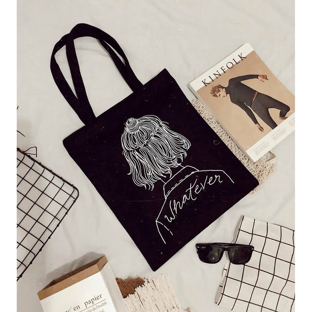 TAS_BDG - TOTEBAG WHATEVER SUDAH PAKAI RESLETIING