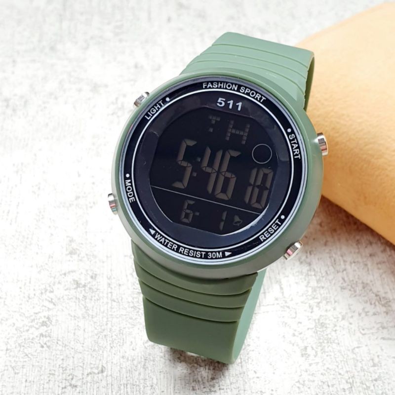 Jam Tangan Pria Elegant Strap Rubber Sporty Digital Anti Air BW-30 Tactical