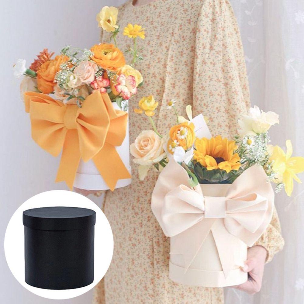 Lanfy Flower Box Candy Round Rose Flower Bunga Buket Penyimpanan Bunga Valentine Day Hug Bucket