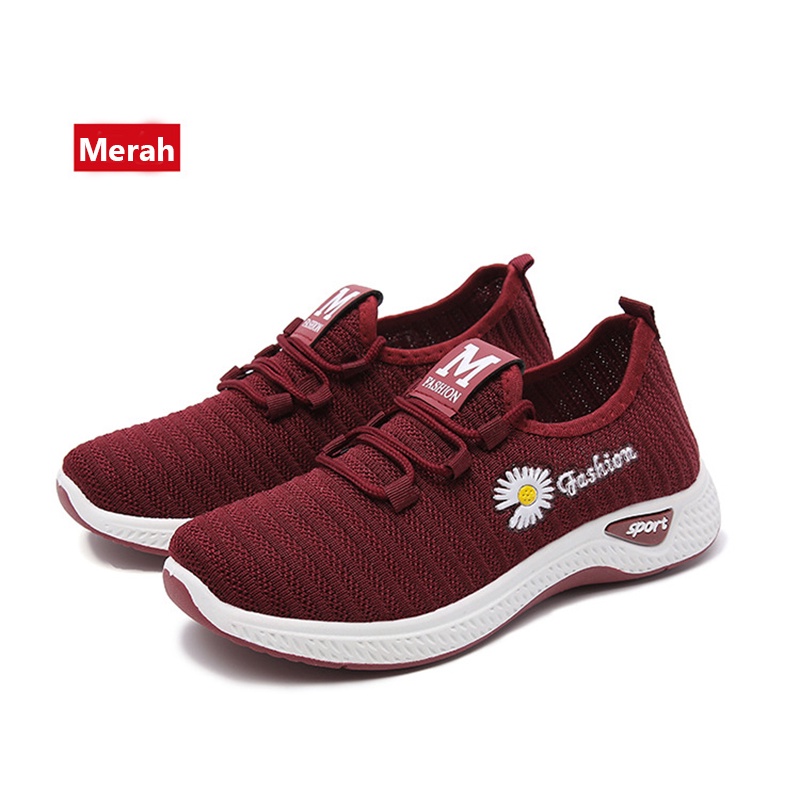 Sepatu Running Wanita Fashionable- 103-Maroon
