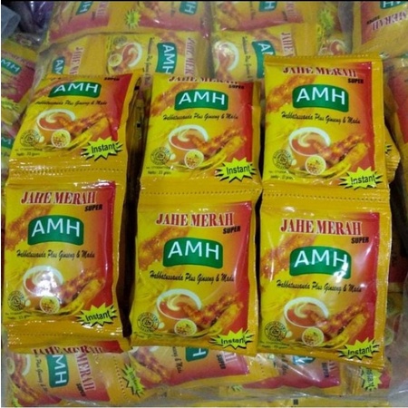 

Jahe Super Merah AMH - Jahe Renceng Kuning - Instant Jahe Merah Amanah Super plus Habbatussauda ginseng dan Madu