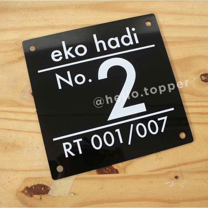 

Nomor Rumah Acrylic Printed Hitam 20x20 | Nomor Rumah Akrilik Elegan