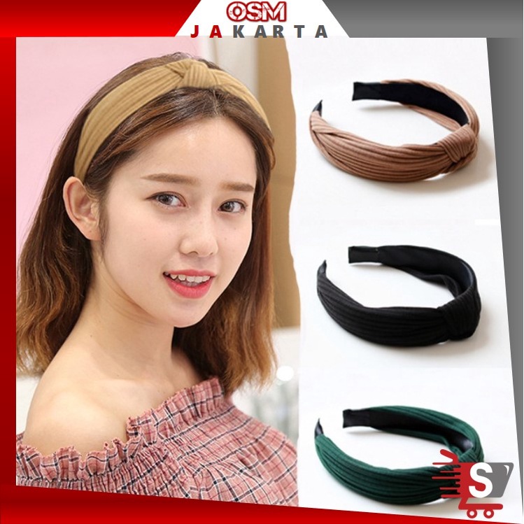 OSM JKT F5176 Bando Korea / Bando Bandana Polos Wanita / Headband / Bando Simpul Wanita
