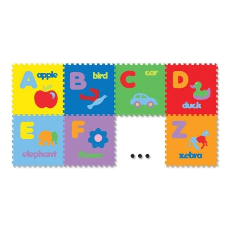 Evamat Gambar Huruf 26 Pcs / karpet Puzzle Mainan Anak Berhitung