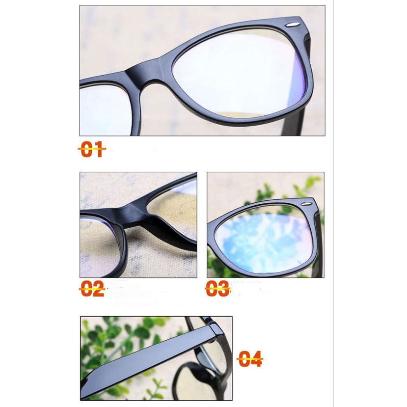 K706 Kacamata Fashion Anti Radiasi Style Korea Frame Sunglasses Lensa Bening Transparan