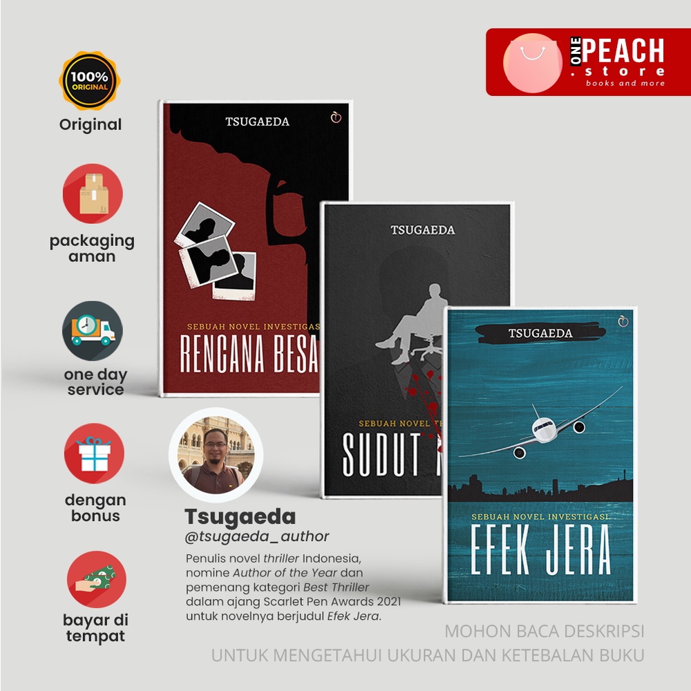 Jual Koleksi Novel Thriller Tsugaeda Efek Jera Sudut Mati Rencana Besar Shopee Indonesia 