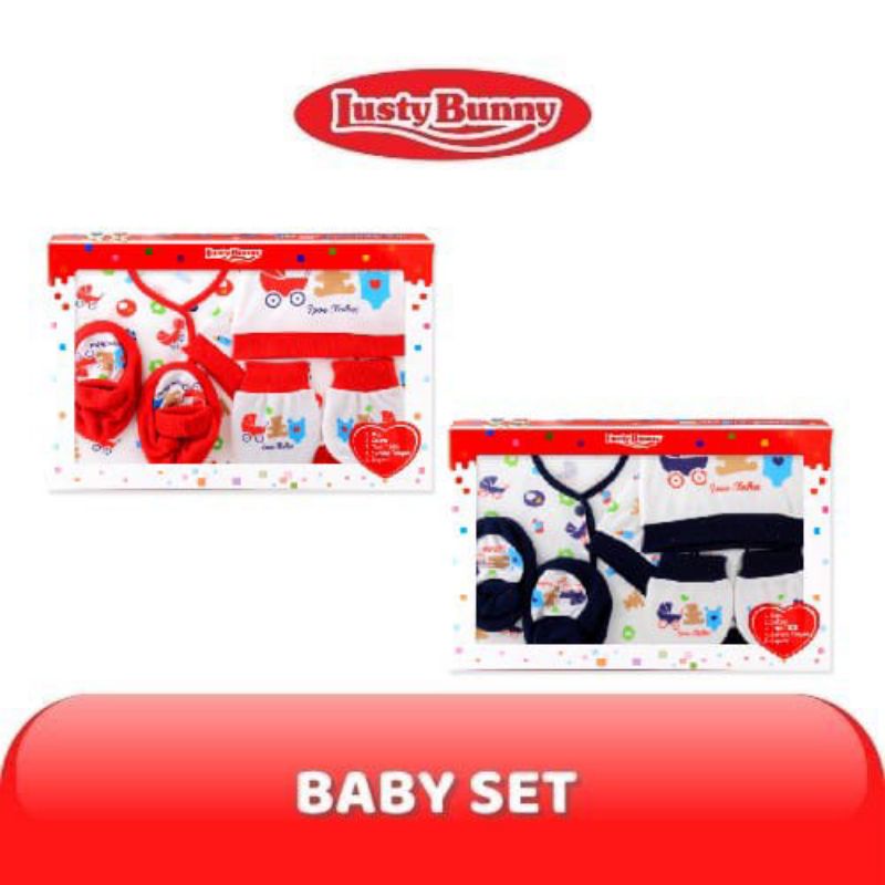 LUSTY BUNNY BABY SET NB STK  BS8004