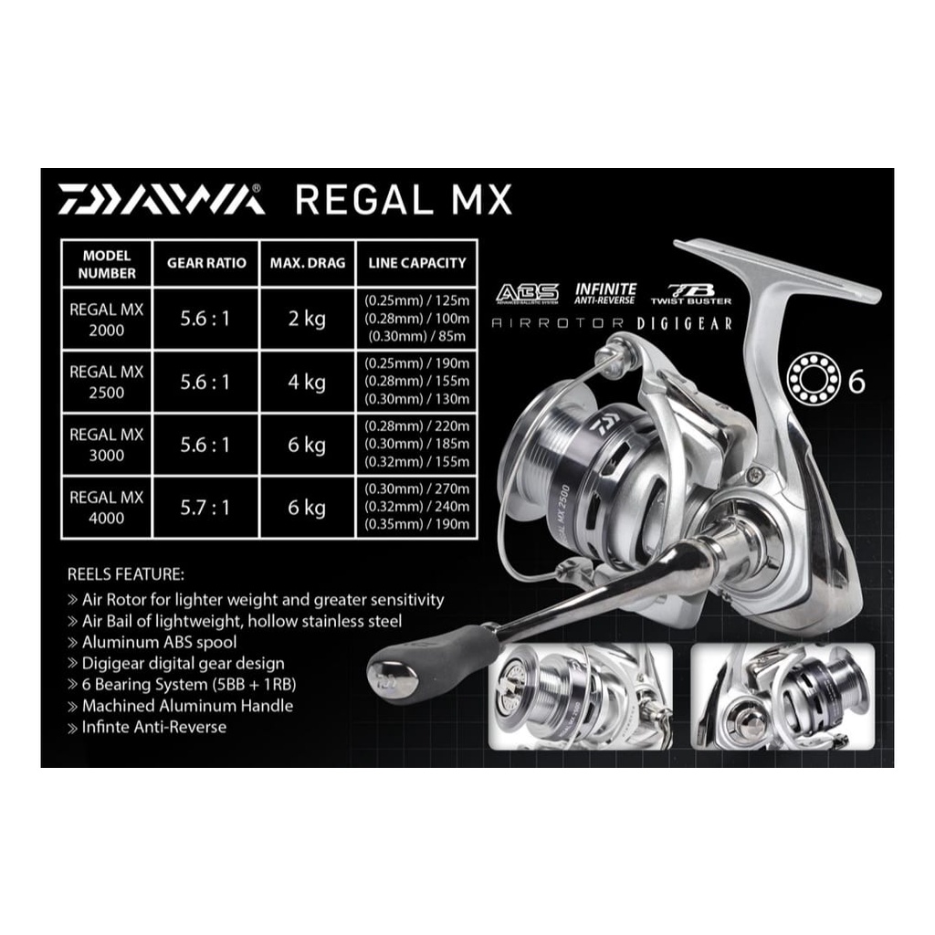 Reel Pancing/Kerekan Pancing Daiwa Regal MX 4000 ORIGINAL