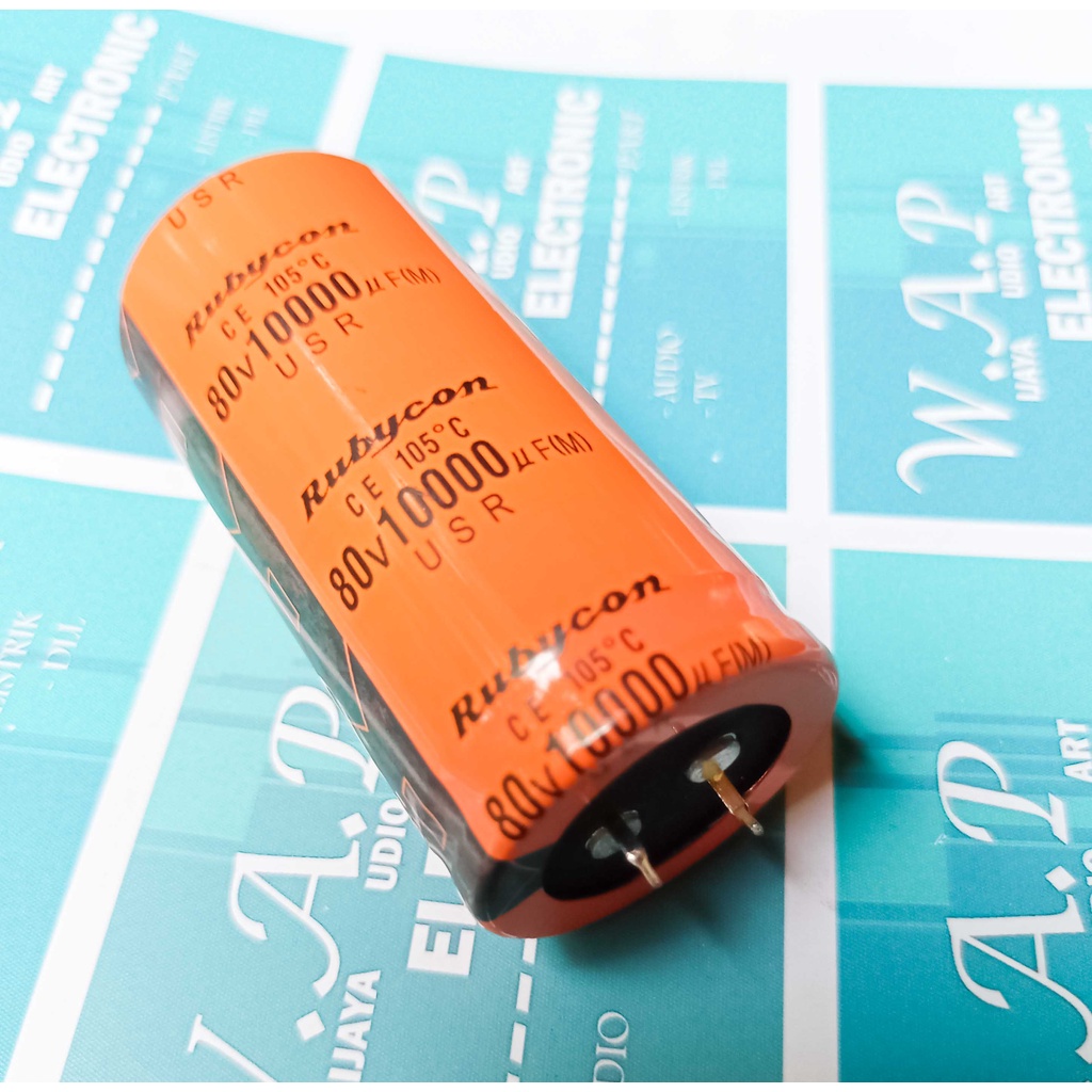 Kapasitor Elko Elco 10000uf 80v Rubycon Orange Elco Rubycon