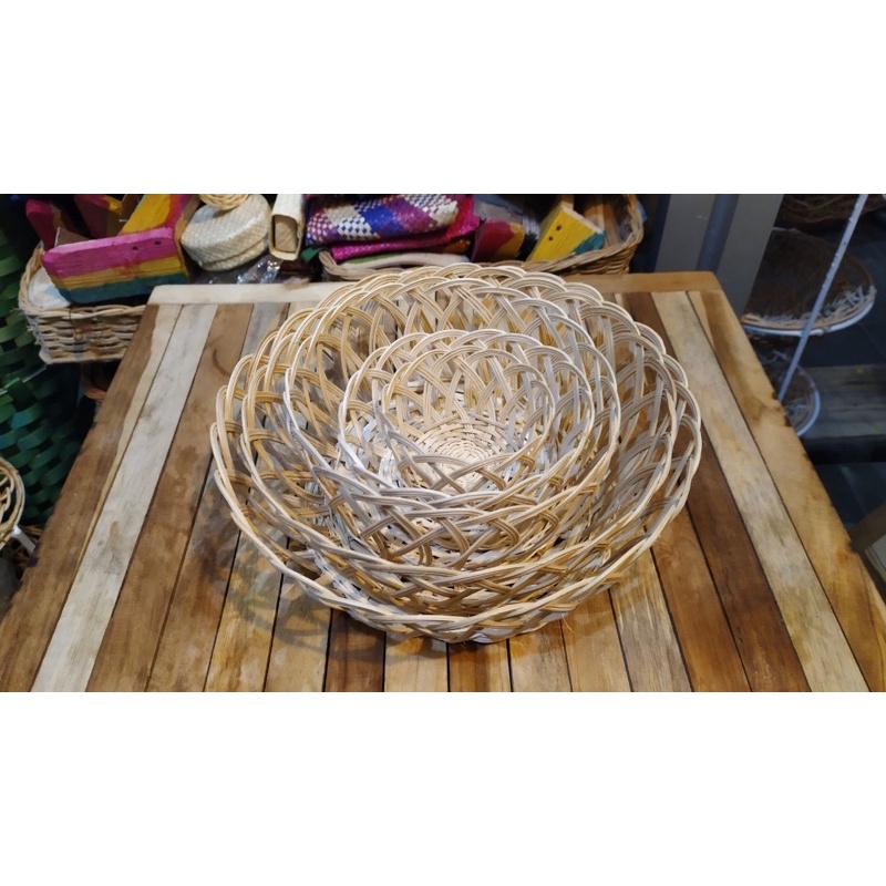

[Size M] Keranjang Buah Rotan | Kiring Rotan Bulat Ukuran M (Diameter alas 10cm)