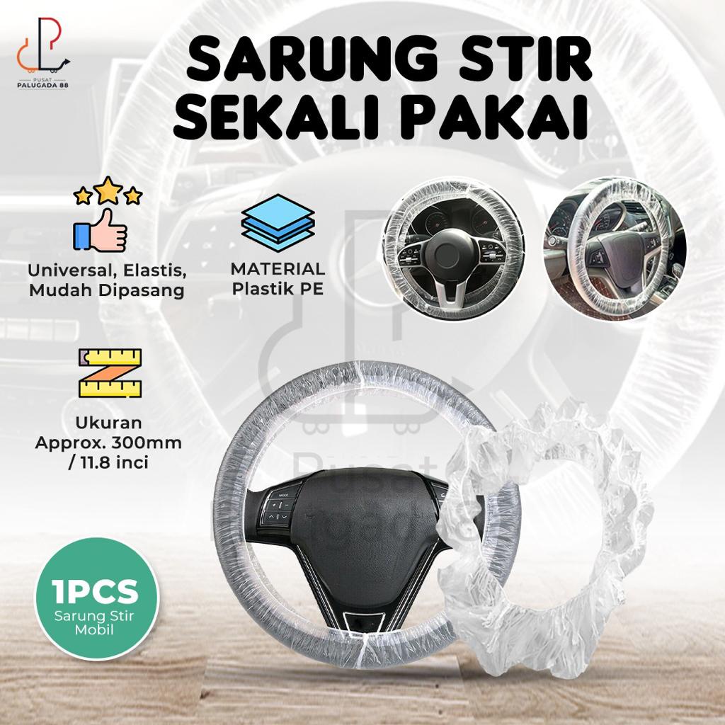 Sarung Stir Sekali Pakai Mobil Plastik Showroom Bengkel Disposable Car Steering Cover Cuci Mobil