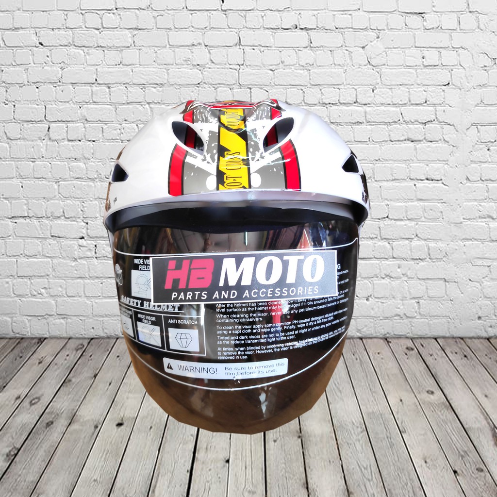 Helm DAISO Motif MF1WBY / Helm SNI / Helm Half Face / Helm Sporty / Helm Dewasa / Safety Helmet