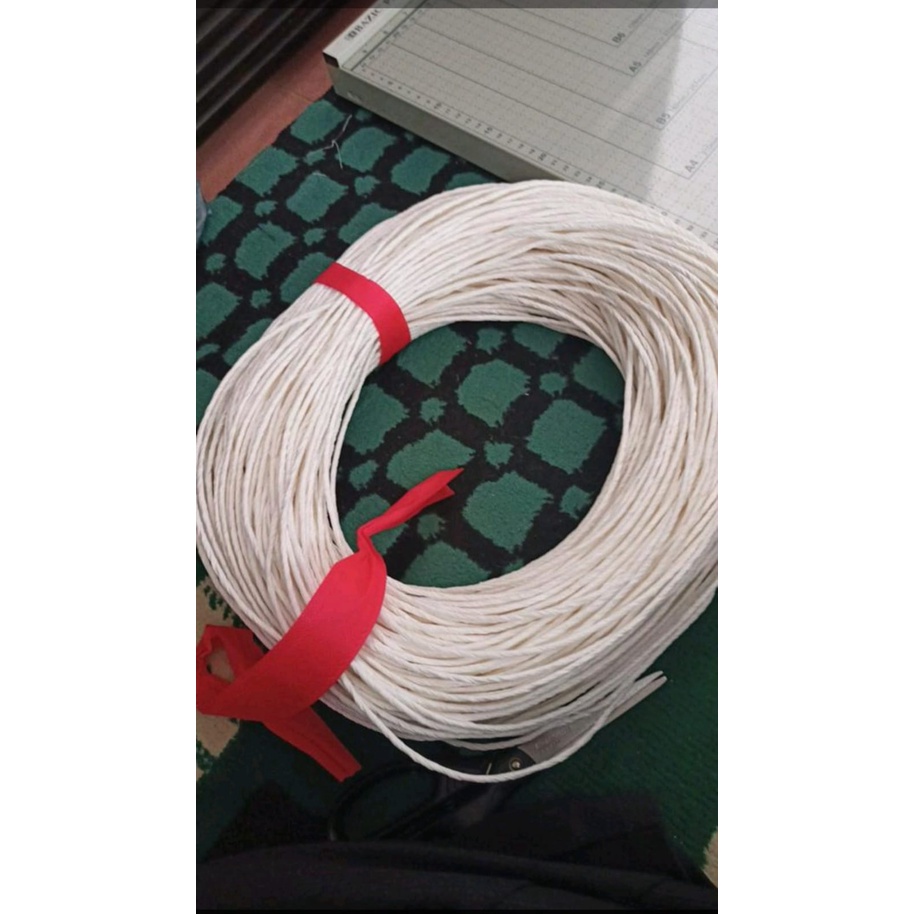 

TALI KERTAS PUTIH 11M TEBAL 3 MM / COCOK UNTUK BUNGA BUKET, KERAJINAN, DEKORASI RUMAH MURAH MERIAH