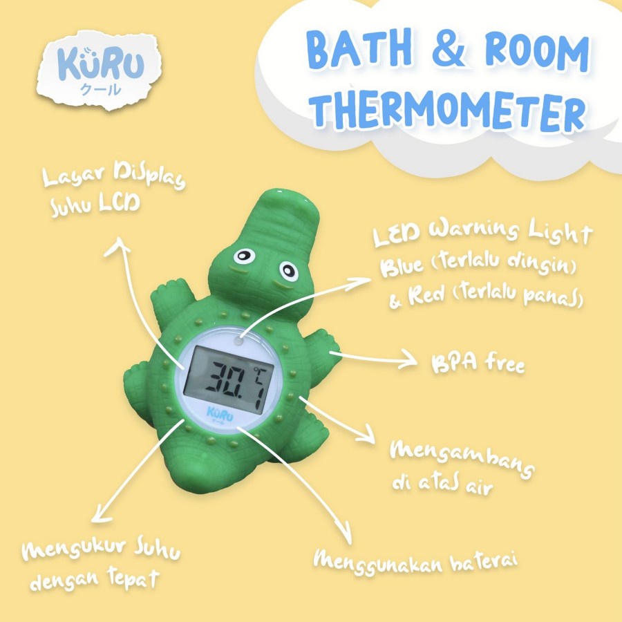 KURU Baby Bath &amp; Room Thermometer | Termometer Mandi Anak