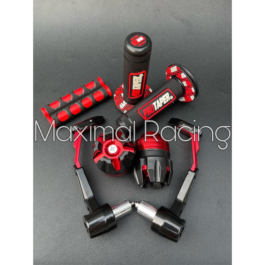 Paket 4in1 ACC Motor Handgrip Protaper Proguard Babet Jalu As Roda Karet Handle Rem Universal ALL Motor