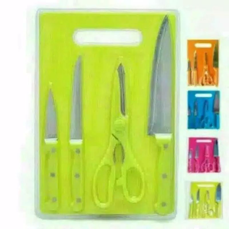 Pisau set talenan warna warni