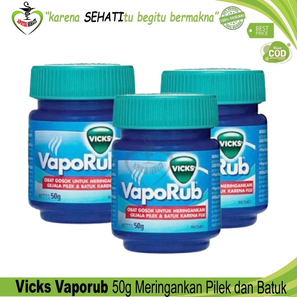 VICKS VAPORUB 50 GRAM MERINGANKAN GEJALA FLU HIDUNG TERSUMBAT