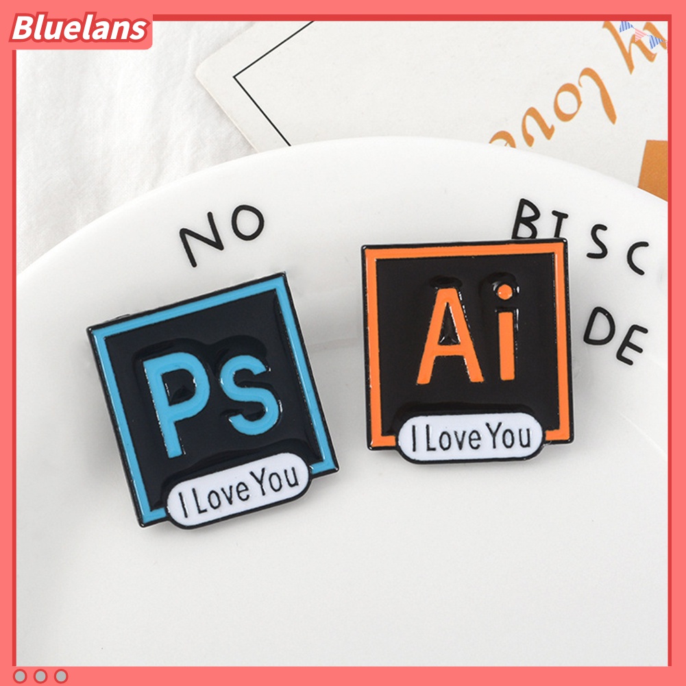 Bros Pin Enamel I Love You Ilustrasi PS AI PR AU Photoshop