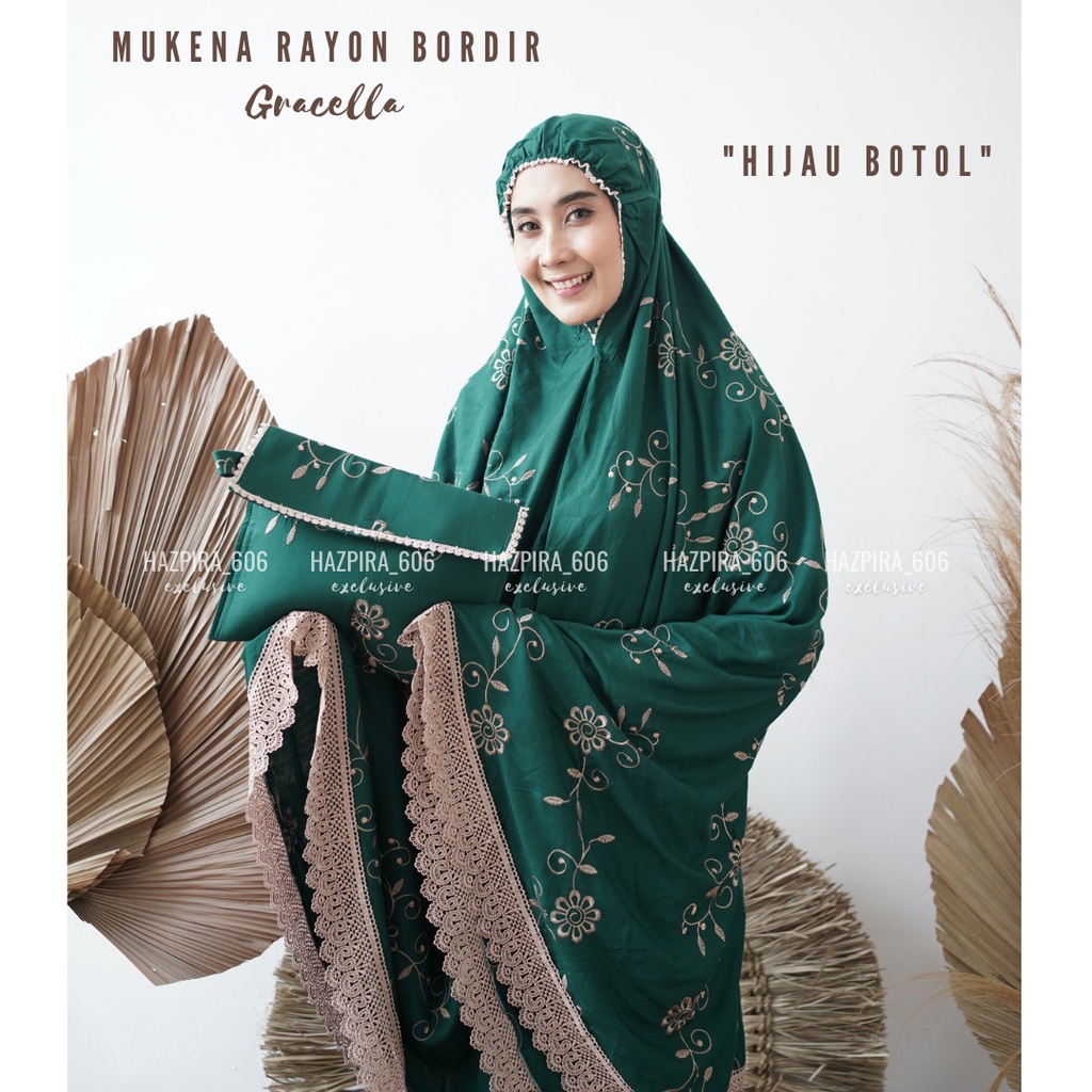 Mukena Dewasa Rayon Gracella Bordir Jumbo