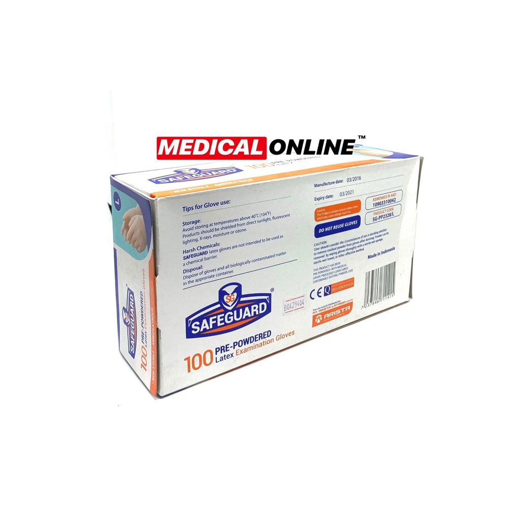 SARUNG TANGAN SENSI LATEX PRE POWDERED ISI 100 PER BOX MEDICAL ONLINE MEDICALONLINE