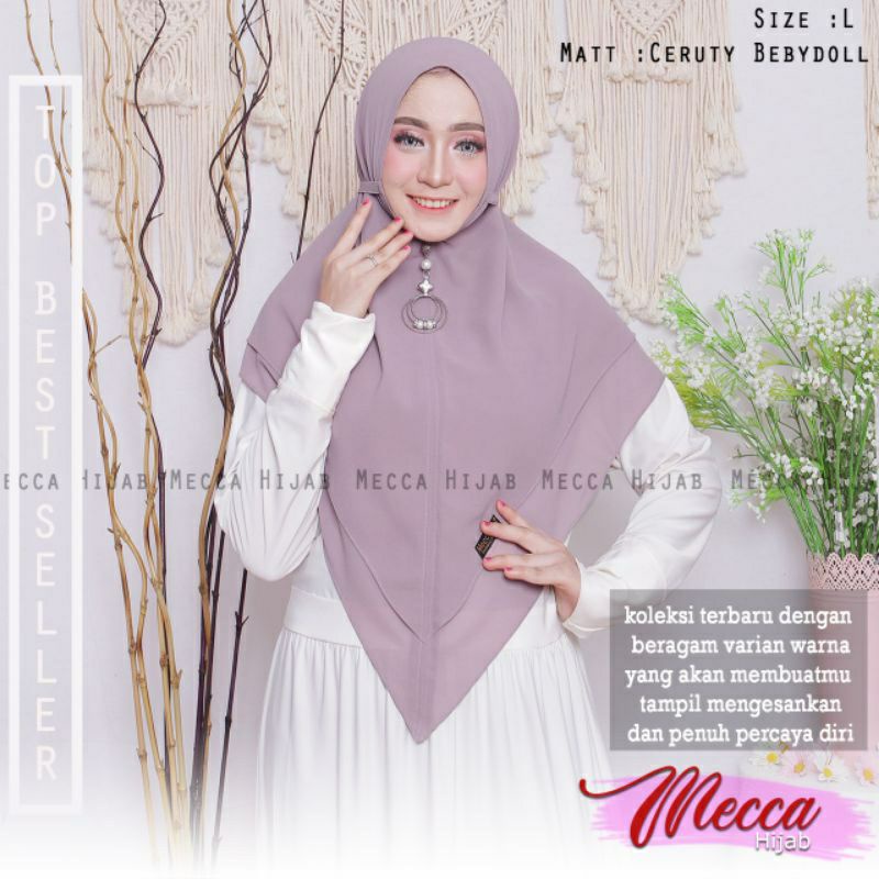 Khimar 2 Layer XL Khimar Siria Dua Layar Ceruty Babydoll Premium Kerudung Syari Hijab Jumbo