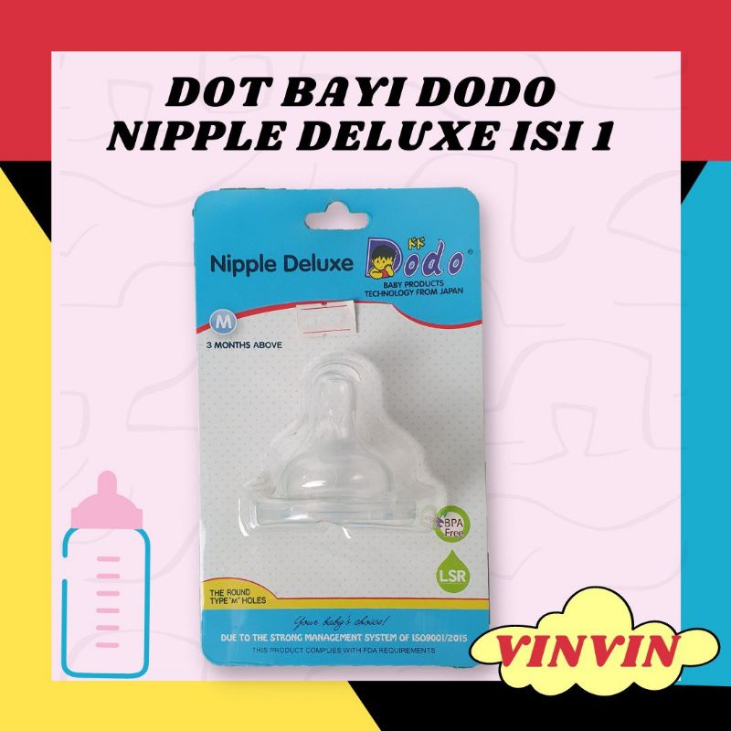 DOT BAYI DODO/NIPPLE DELUXE UKURAN M ISI 1 PCS (DOT BESAR)
