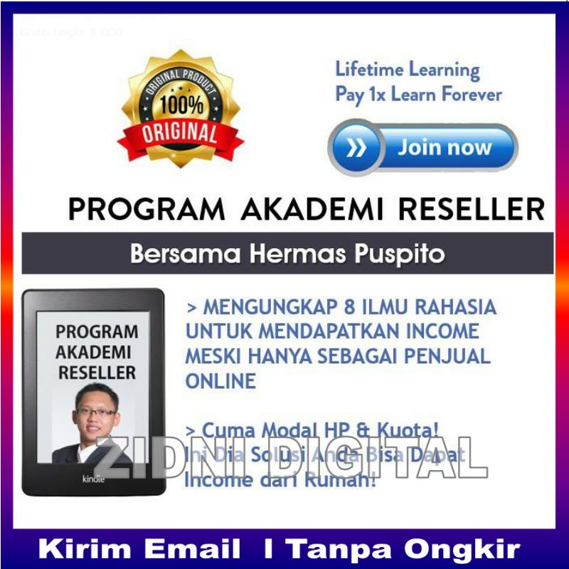 AKADEMI MEMBANGUN RESELLER DROPSHIPPER -PRAKTIS BANJIR ORDER PANDUAN PENGUSAHA WIRAUSAHA ZIDNI DIGIT