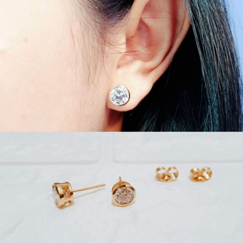 ANTING TINDIK WANITA ANTING TINDIK TITANIUM ANTING GIWANG TERLARIS ANTI KARAT