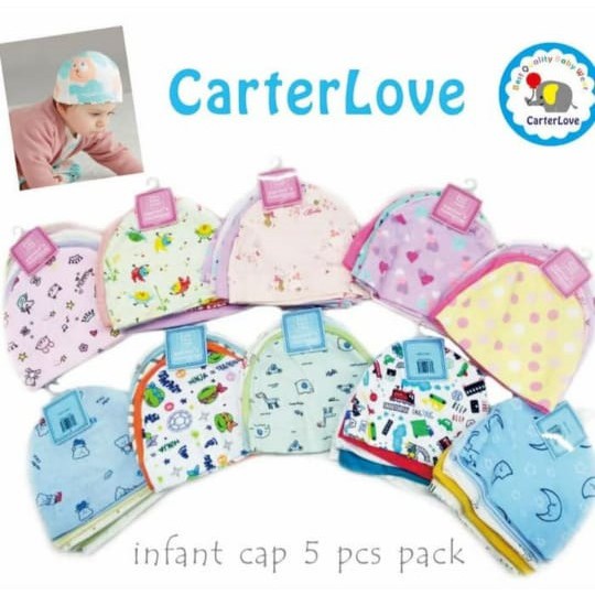 Topi Bayi isi 5 pcs Import (5in1)