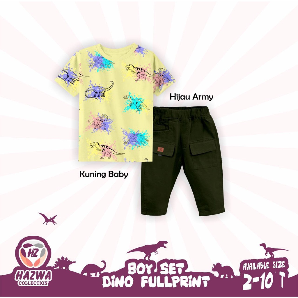 Set Tshirt Dino by Hazwa