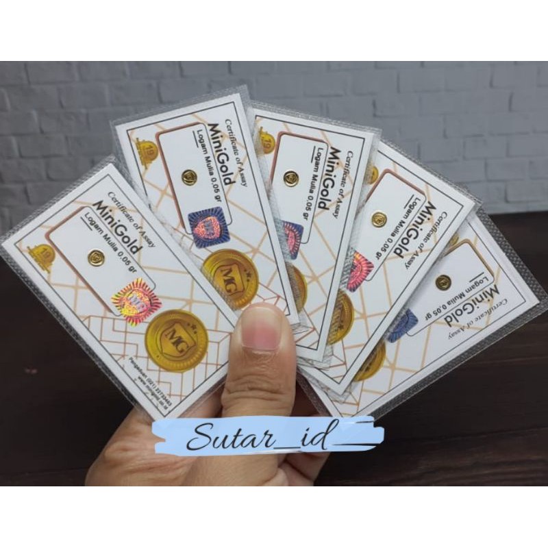 MINIGOLD 0,05GRAM WHITE SERIES | EMAS 24K KOIN EMAS MURNI